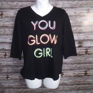 NWOT BLACK XERSION BRAND 3/4 LENGTH SLEEVE T-SHIRT